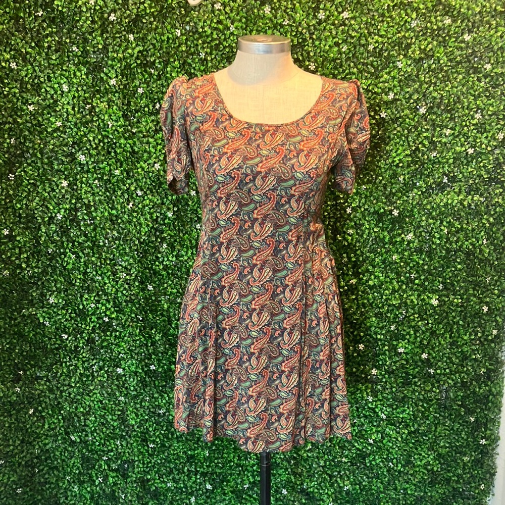 XXI Paisley Babydoll Mini Dress Sz M